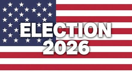 picture of American Flag with the words "Election 2026"